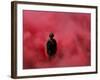 Amidst Smoke from a Flare, a Soldier Attends a Military Ceremony in Cali, Colombia-null-Framed Photographic Print