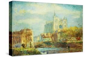 Amiens Cathedral in Autumn Sun; Cathedrale d'Amiens: Effet de Soleil Automne, 1910-Albert-Charles Lebourg-Stretched Canvas