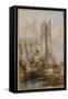 Amiens Cathedral-Thomas Colman Dibdin-Framed Stretched Canvas