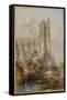 Amiens Cathedral-Thomas Colman Dibdin-Framed Stretched Canvas