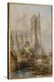 Amiens Cathedral-Thomas Colman Dibdin-Stretched Canvas