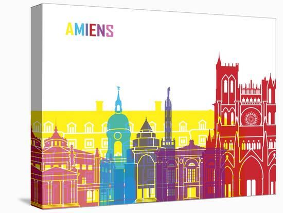 Amiens Skyline Pop-paulrommer-Stretched Canvas