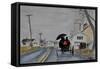 Amish Buggy,Honeywell,Pa., 2002, (Watercolor)-Anthony Butera-Framed Stretched Canvas