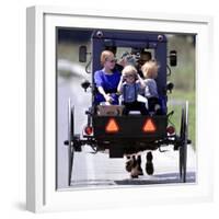 Amish Children Sport Fashion Sunglasses-null-Framed Photographic Print