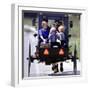 Amish Children Sport Fashion Sunglasses-null-Framed Photographic Print