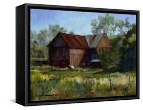 Amish Country Barn-Barbara Chenault-Framed Stretched Canvas