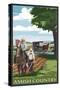Amish Country - Field Scene-Lantern Press-Stretched Canvas
