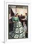 Amish Country - Quilting Scene-Lantern Press-Framed Art Print