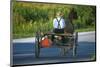 Amish driving a horse-drawn cart, Pennsylvania, USA-null-Mounted Art Print