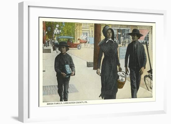 Amish Family, Lancaster County, Pennsylvania-null-Framed Art Print