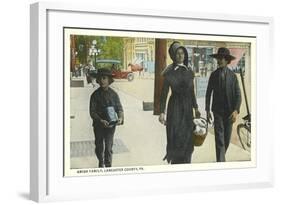 Amish Family, Lancaster County, Pennsylvania-null-Framed Art Print