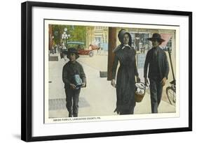 Amish Family, Lancaster County, Pennsylvania-null-Framed Art Print