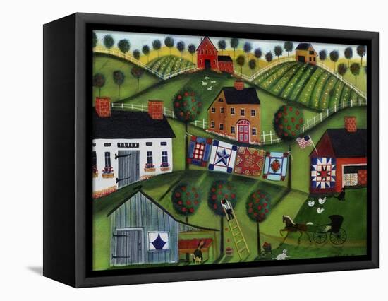 Amish Folk Art Quilts-Cheryl Bartley-Framed Stretched Canvas