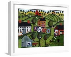 Amish Folk Art Quilts-Cheryl Bartley-Framed Giclee Print