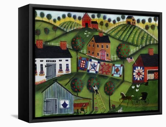 Amish Folk Art Quilts-Cheryl Bartley-Framed Stretched Canvas