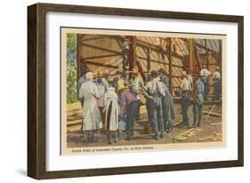 Amish Folks, Lancaster County, Pennsylvania-null-Framed Art Print