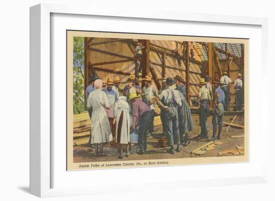 Amish Folks, Lancaster County, Pennsylvania-null-Framed Art Print