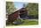 Amish Horse-drawn Buggy, Pool Forge Covered Bridge, built in 1859, Lancaster County, Pennsylvania,-Richard Maschmeyer-Framed Photographic Print