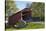 Amish Horse-drawn Buggy, Pool Forge Covered Bridge, built in 1859, Lancaster County, Pennsylvania,-Richard Maschmeyer-Stretched Canvas