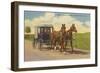 Amish in Carriage, Lancaster County, Pennsylvania-null-Framed Art Print