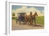 Amish in Carriage, Lancaster County, Pennsylvania-null-Framed Art Print