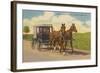 Amish in Carriage, Lancaster County, Pennsylvania-null-Framed Art Print