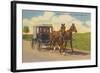 Amish in Carriage, Lancaster County, Pennsylvania-null-Framed Art Print