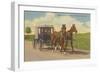 Amish in Carriage, Pennsylvania-null-Framed Art Print