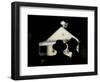 Amish Men in Front of the Schoolhouse Where a Gunman Shot Several Students and Himself-null-Framed Photographic Print