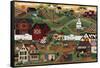 Amish Quilt Village-Cheryl Bartley-Framed Stretched Canvas