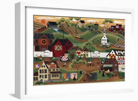 Amish Quilt Village-Cheryl Bartley-Framed Giclee Print