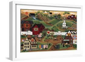 Amish Quilt Village-Cheryl Bartley-Framed Giclee Print