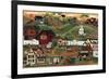 Amish Quilt Village-Cheryl Bartley-Framed Giclee Print