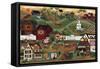 Amish Quilt Village-Cheryl Bartley-Framed Stretched Canvas