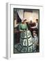 Amish Quiltmaking Scene-Lantern Press-Framed Art Print