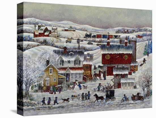 Amish Winter-Bill Bell-Stretched Canvas