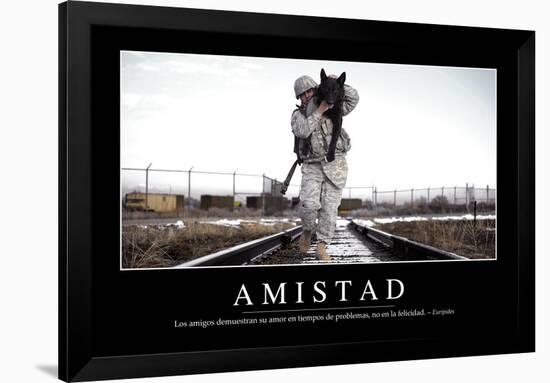 Amistad. Cita Inspiradora Y Póster Motivacional-null-Framed Photographic Print