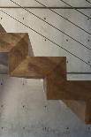 Wooden Staircase Detail-Amit Geron-Framed Photo