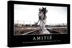 Amitié: Citation Et Affiche D'Inspiration Et Motivation-null-Stretched Canvas