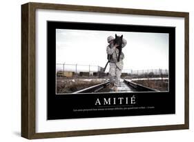 Amitié: Citation Et Affiche D'Inspiration Et Motivation-null-Framed Photographic Print