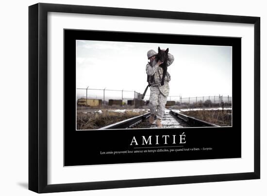 Amitié: Citation Et Affiche D'Inspiration Et Motivation-null-Framed Photographic Print