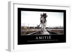 Amitié: Citation Et Affiche D'Inspiration Et Motivation-null-Framed Photographic Print