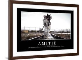 Amitié: Citation Et Affiche D'Inspiration Et Motivation-null-Framed Photographic Print
