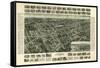 Amityville, New York - Panoramic Map-Lantern Press-Framed Stretched Canvas