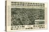 Amityville, New York - Panoramic Map-Lantern Press-Stretched Canvas