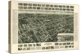 Amityville, New York - Panoramic Map-Lantern Press-Stretched Canvas