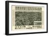 Amityville, New York - Panoramic Map-Lantern Press-Framed Art Print