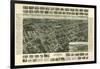 Amityville, New York - Panoramic Map-Lantern Press-Framed Art Print