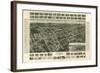 Amityville, New York - Panoramic Map-Lantern Press-Framed Art Print