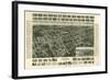 Amityville, New York - Panoramic Map-Lantern Press-Framed Art Print